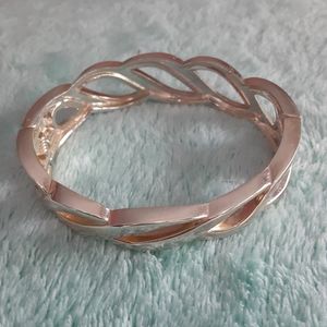 Silver hinged cuff bracelet